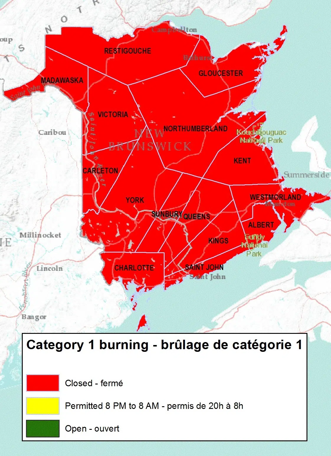 Extremely Dry Conditions Prompt Province-Wide Fire Ban