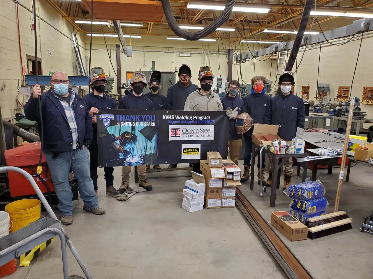 KVHS Welding Class Receives Donation From OSCO Construction