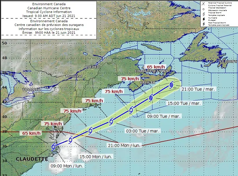 Claudette Will Not Impact New Brunswick