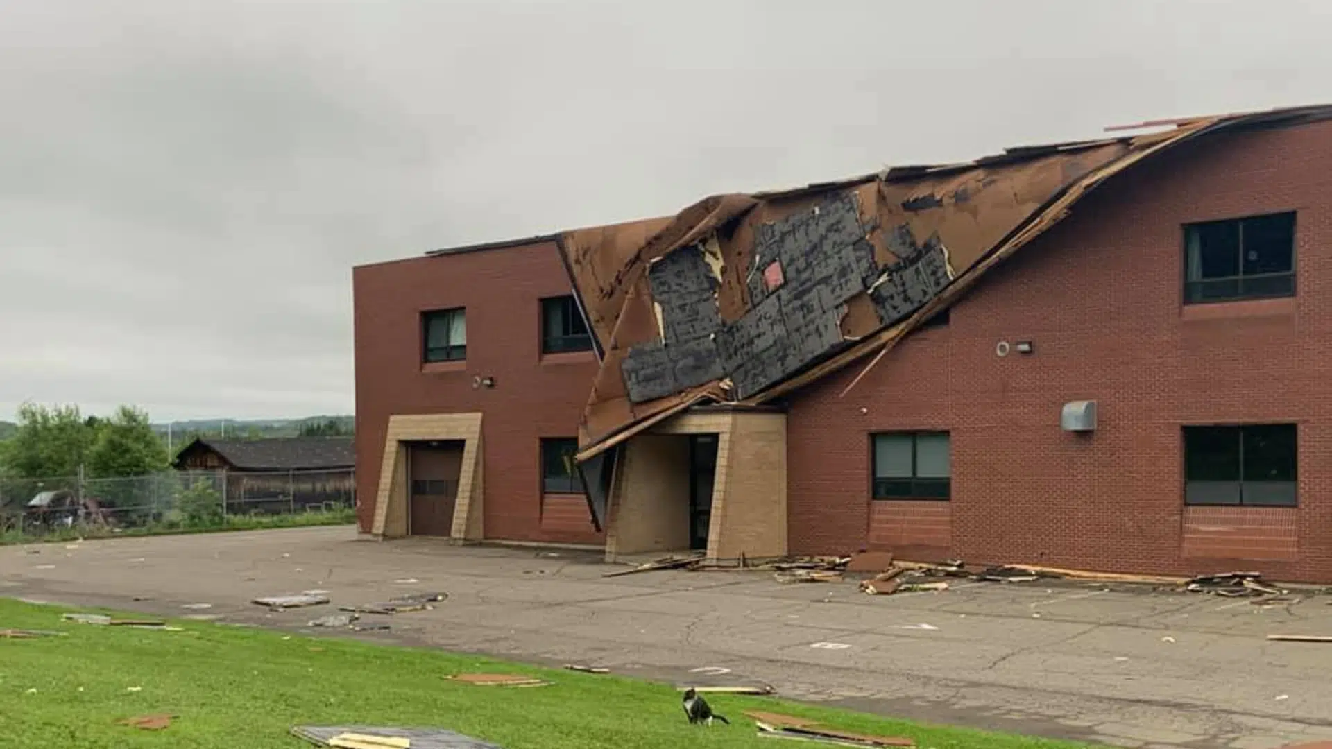 Roof Damaged At Northwestern N.B. School