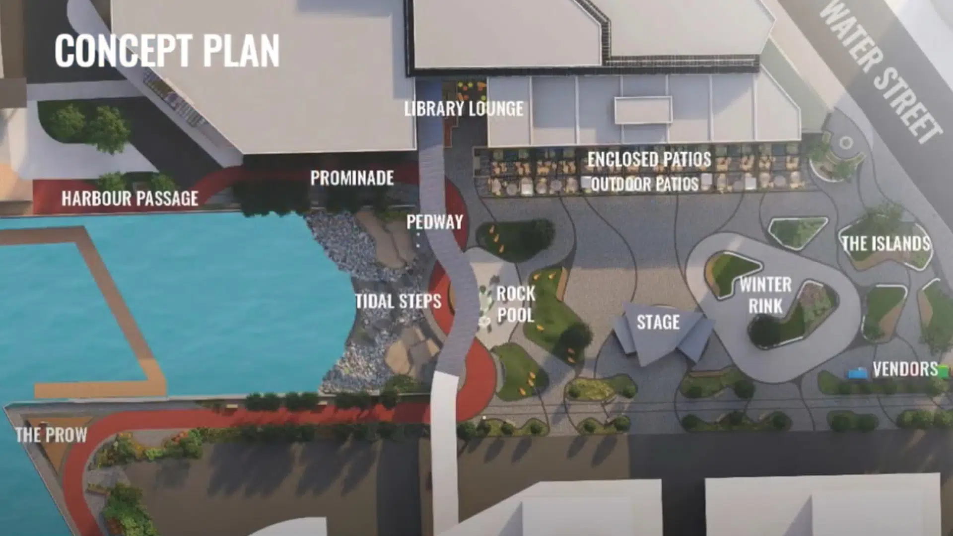 Initial Design Concepts Unveiled For Loyalist Plaza, Market Slip