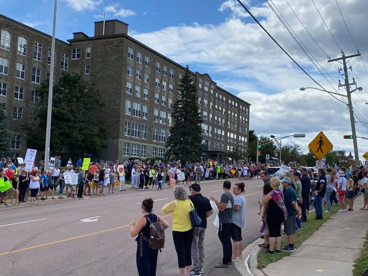 Hundreds Protest Vaccine Mandates In Moncton