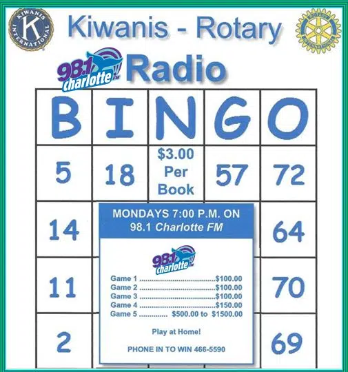 Kiwanis-Rotary Radio Bingo
