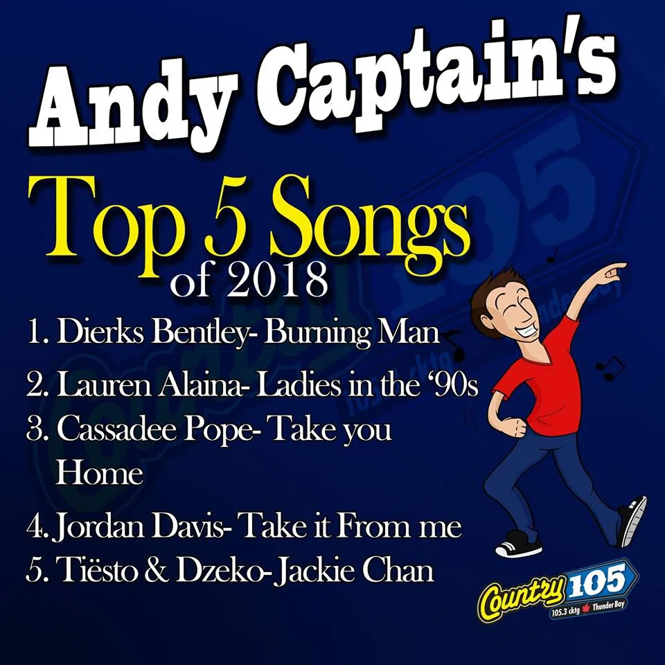 Andy Captain's Top 5 Songs of 2018 