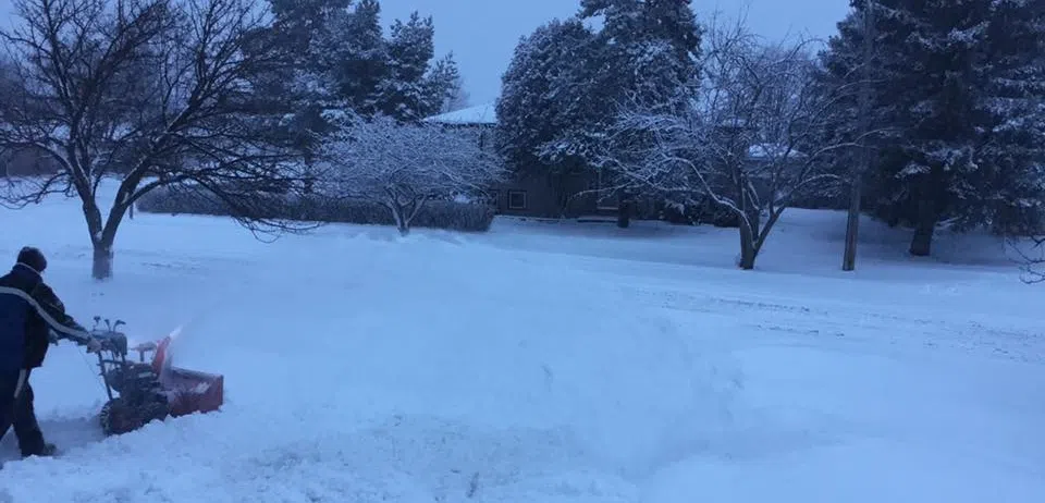 People Busy Clearing Driveways 