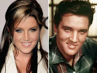 Elvis Presley and Lisa Marie Presley - 1976