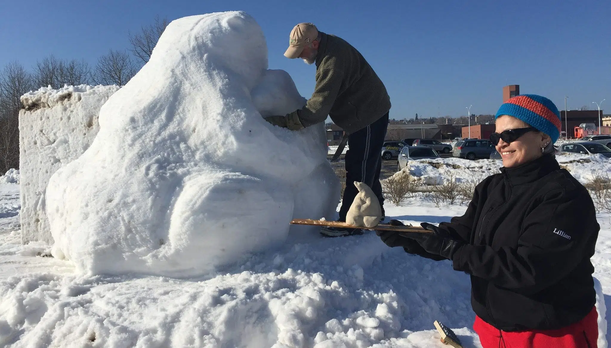 Snow Carving Competition Hits Waterfront