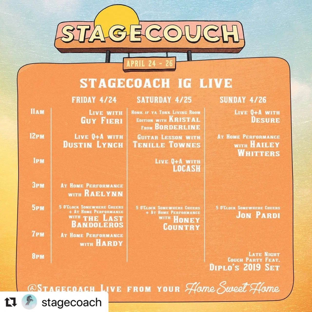 Stagecoach Country Music Festival Presents "Stagecouch Weekend"