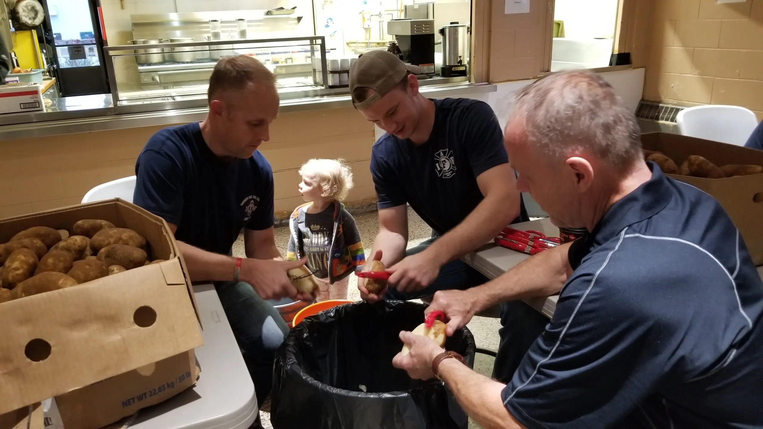 Firefighters Serving Thanksgiving Dinner