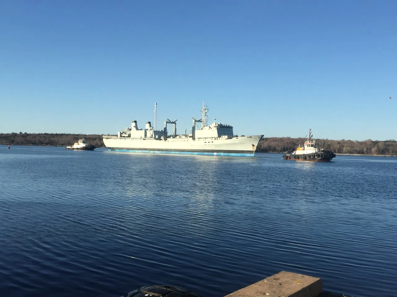 HMCS Protecteur Arrives In Queens County