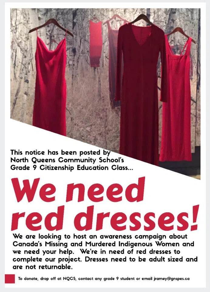 High Schools Mounting Red Dress Exhibits
