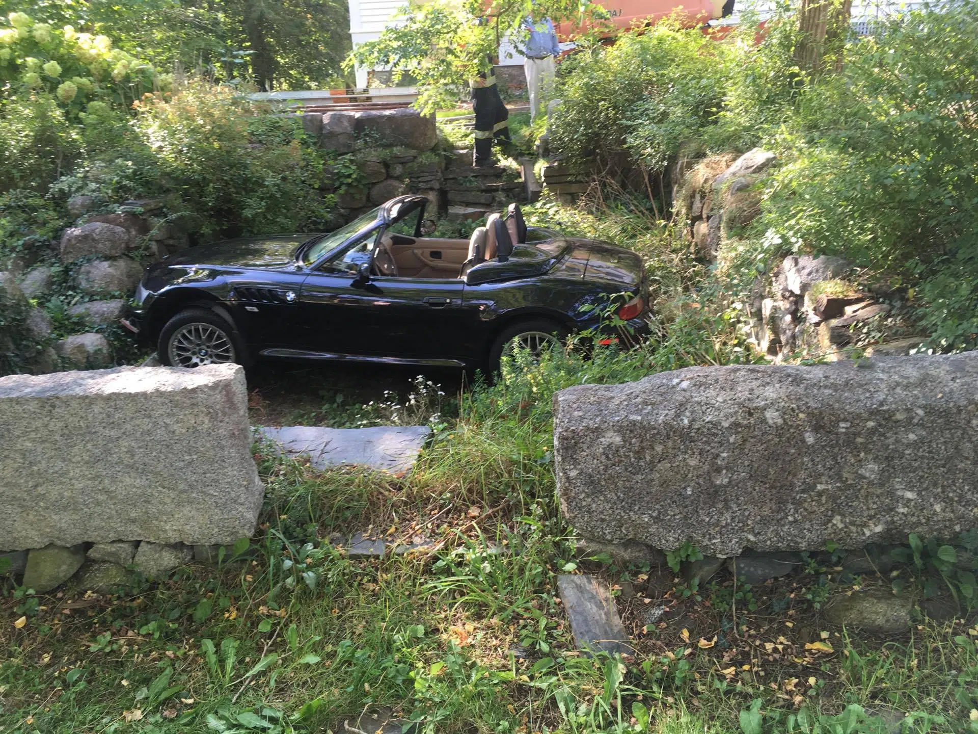 Woman Uninjured After Car Goes Over Embankment