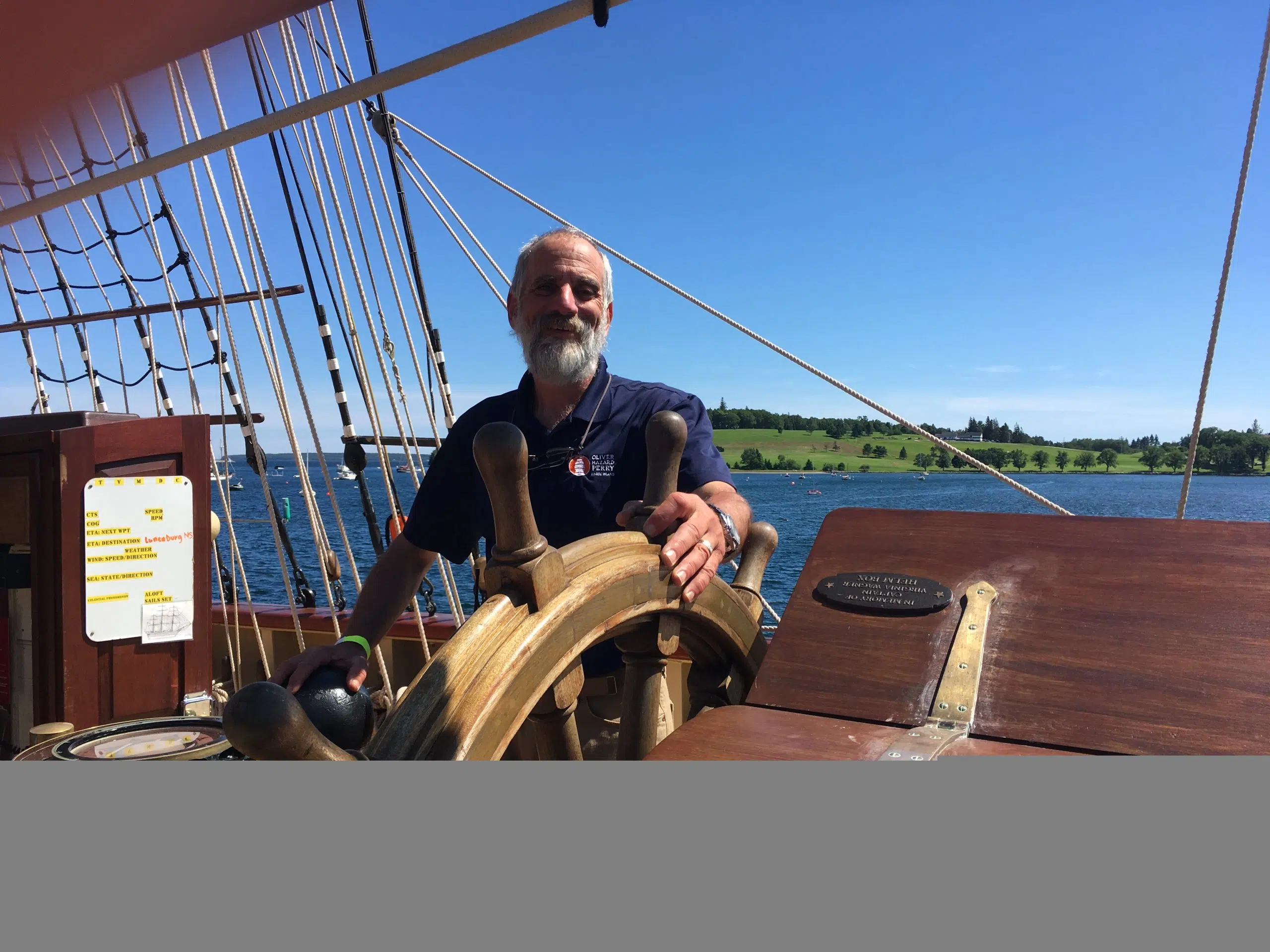 SSV Oliver Hazard Perry Tall Ship Right at Home in Lunenburg Harbour