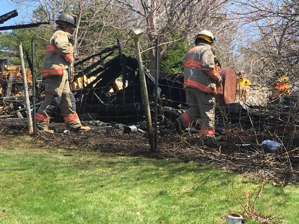 Rhodes Corner Fire Claims Wood Shed