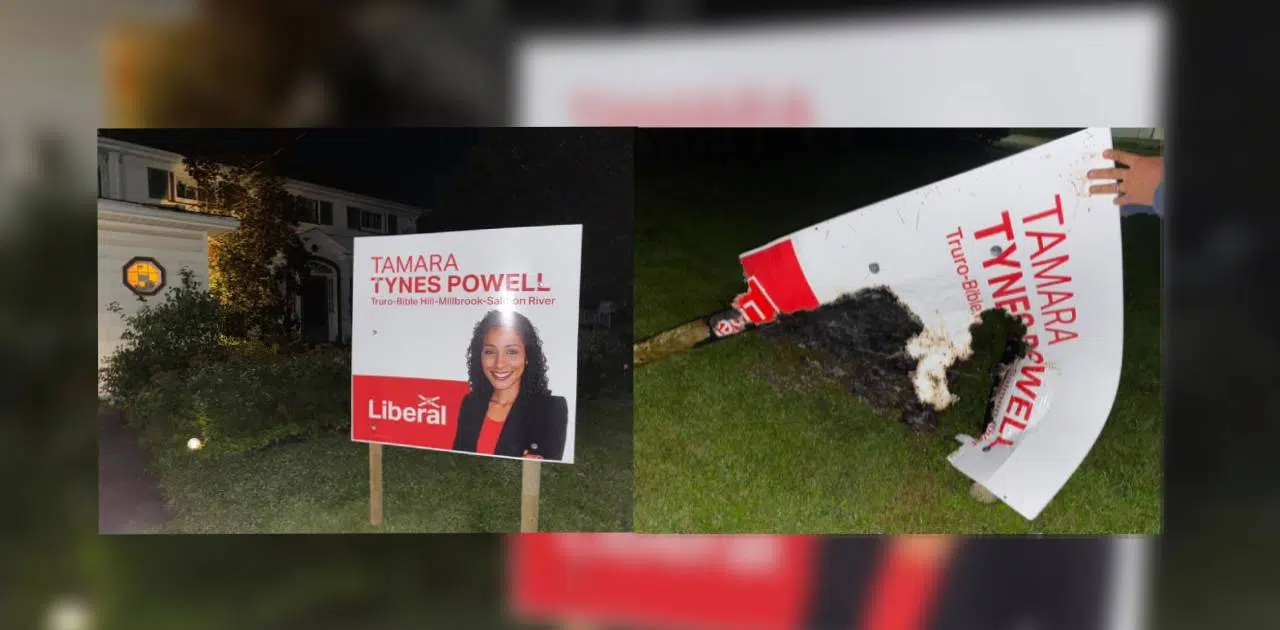 Black candidate's campaign sign set on fire in rural Nova Scotia