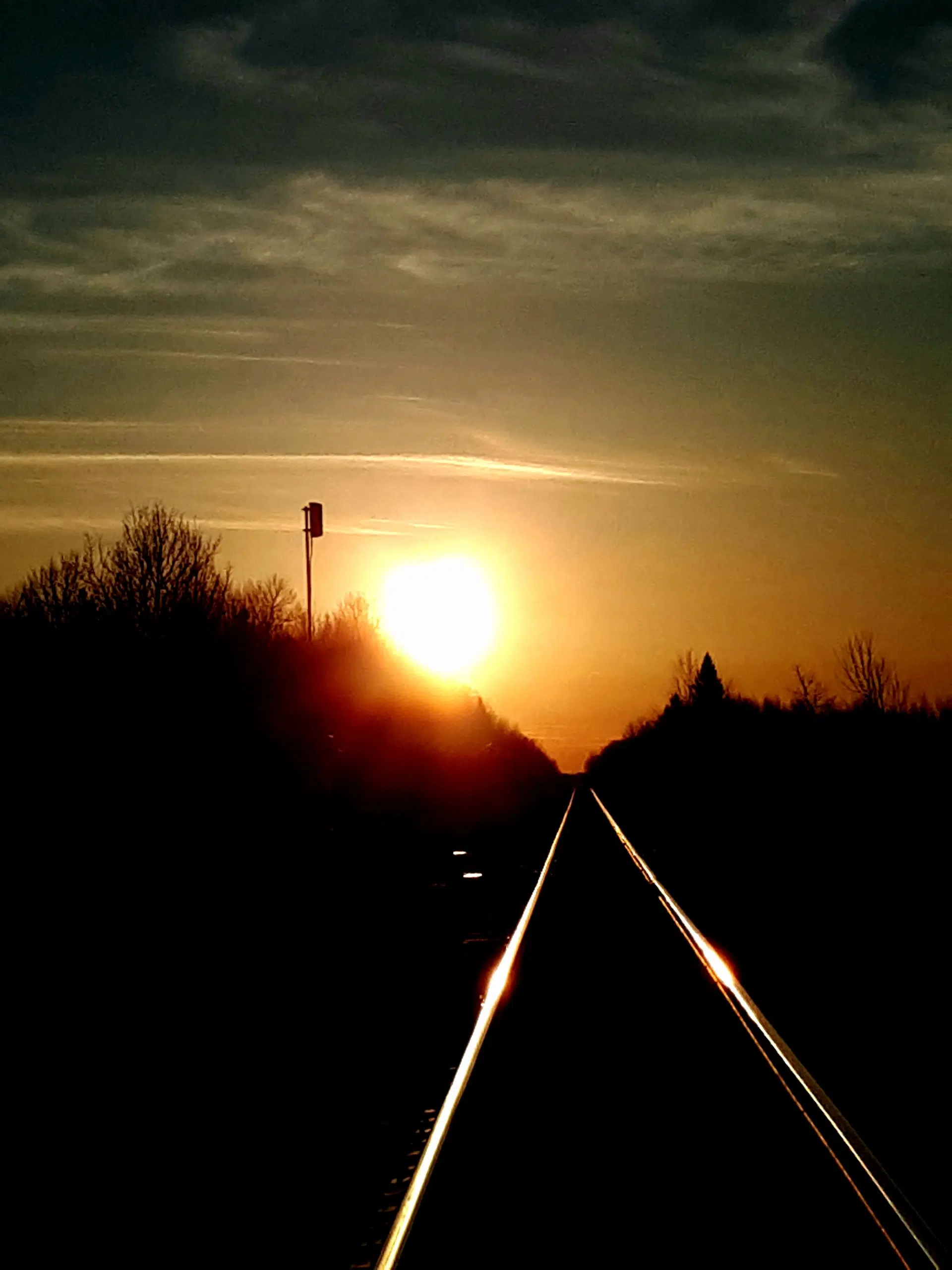 Sunset on the Train Tracks