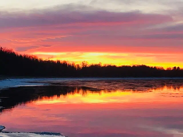 Stunning Sunset On Rainy River