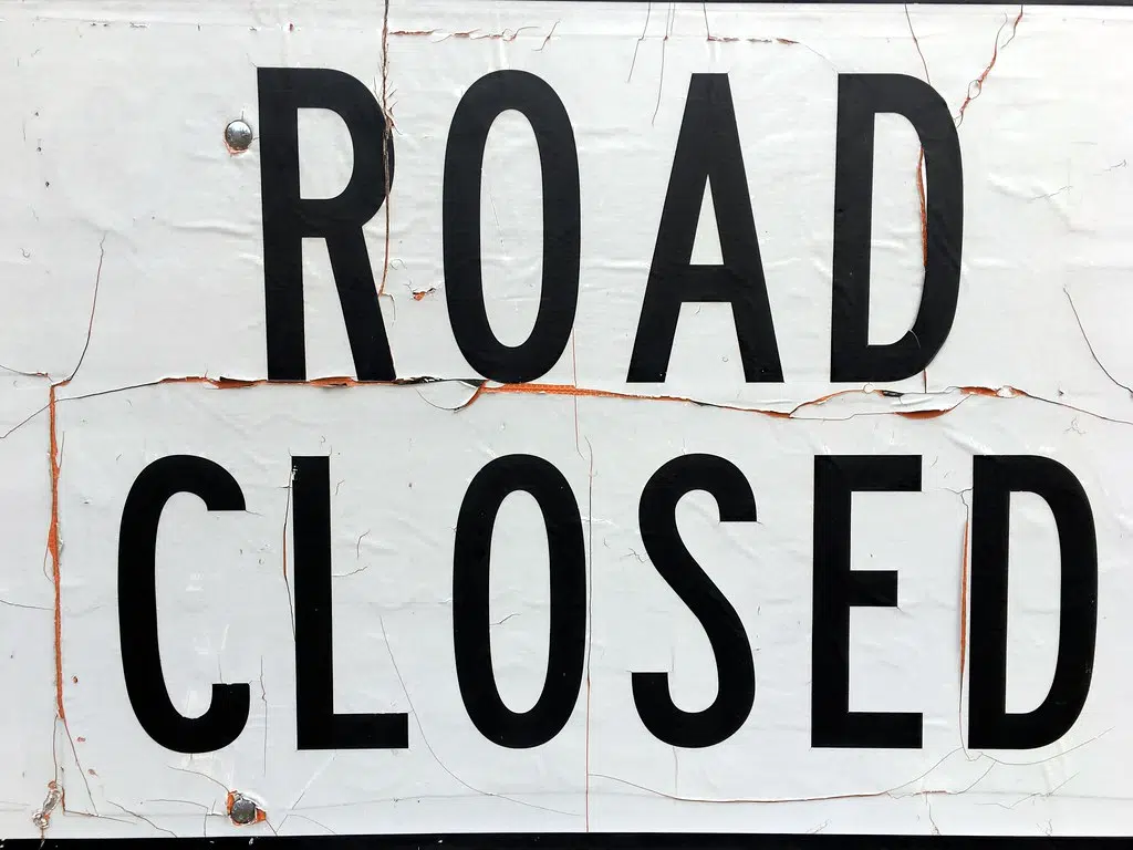 Road Closures West of Fort Frances