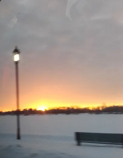A Winter Sunset On The Waterfront