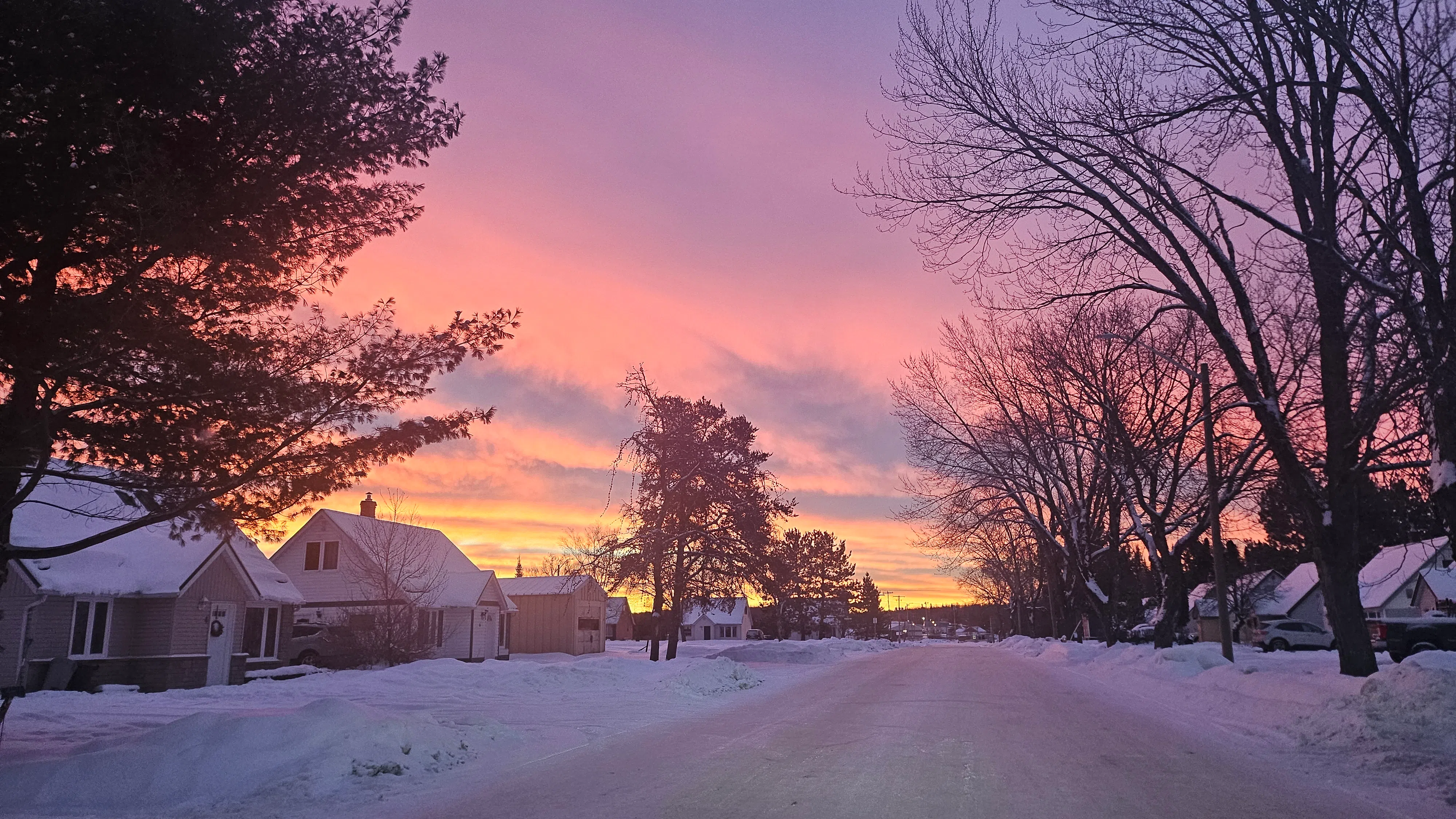 A Winter Sunrise In Atikokan