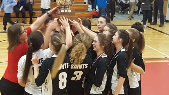 Saints Win Junior Girls Volleyball Title