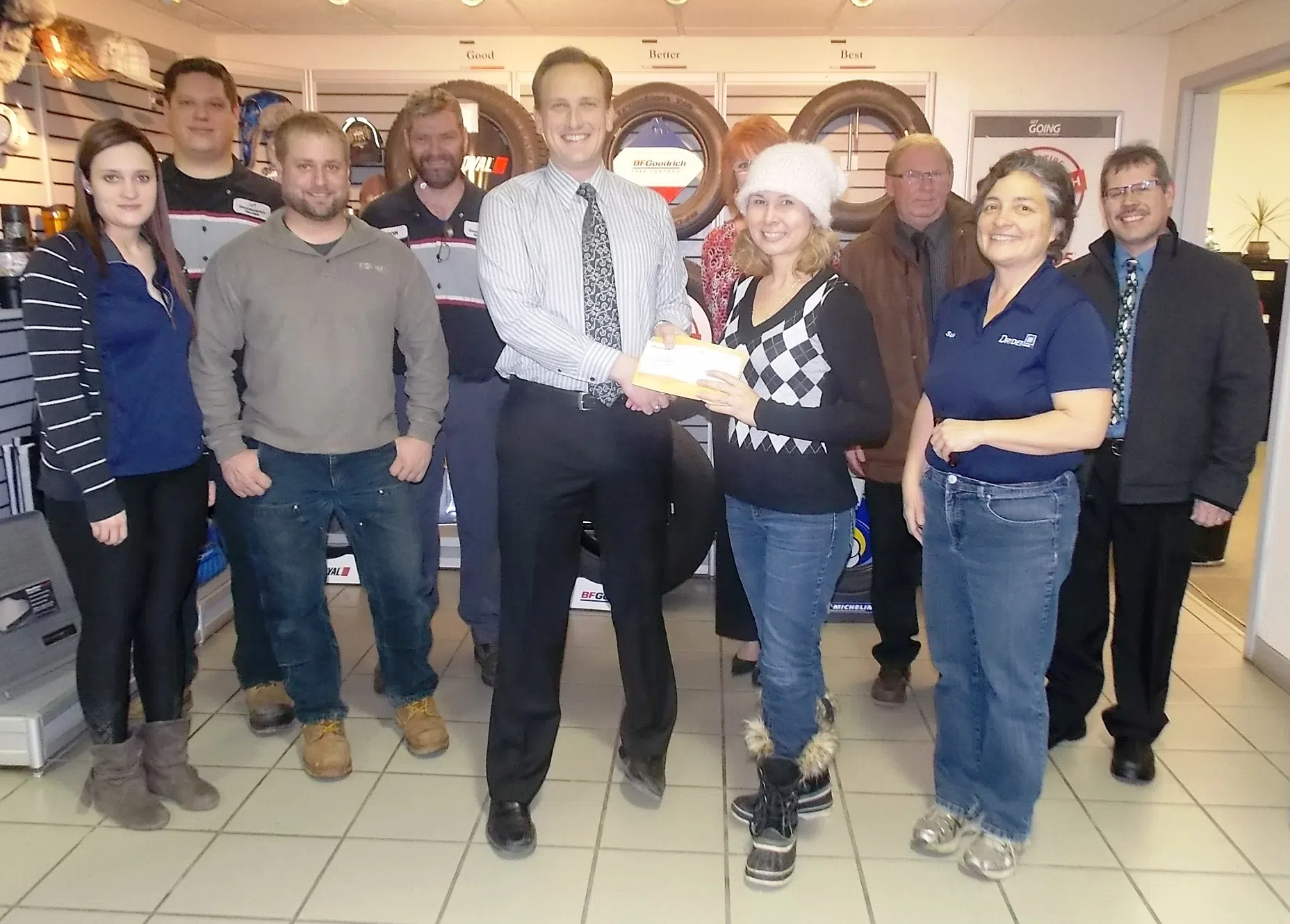 Dryden GM and Friends Give Over 7 Thousand to Dryden Christmas Cheer