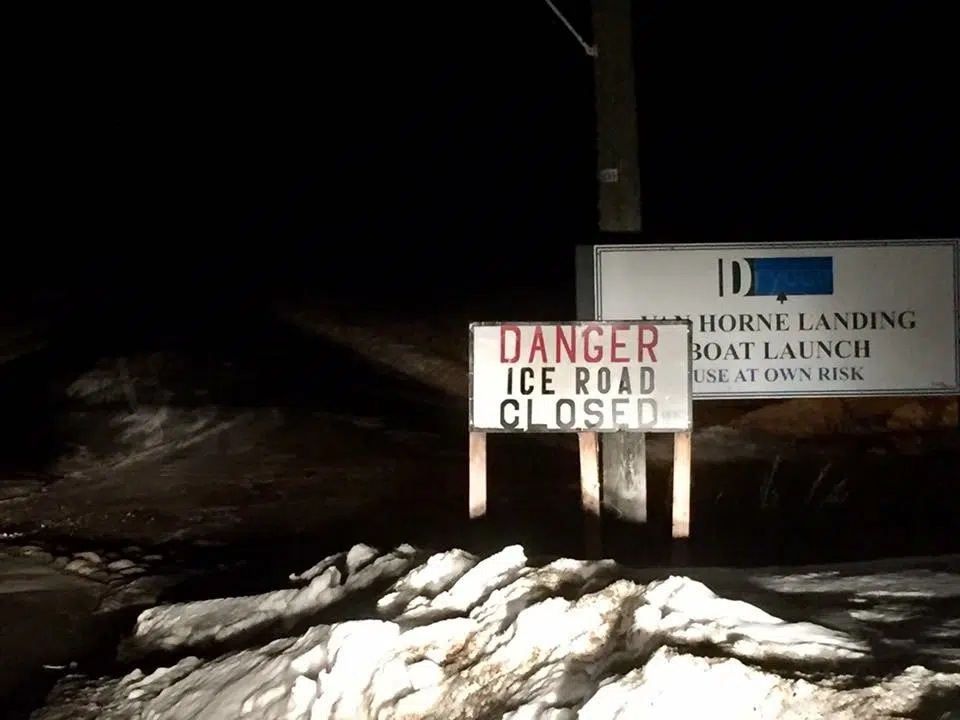 Dryden Ice Road Closed