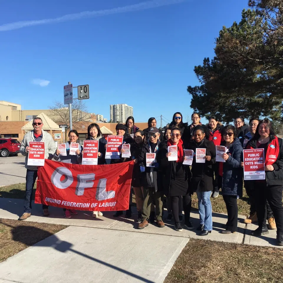OFL Holding Protests Against Budget Cuts
