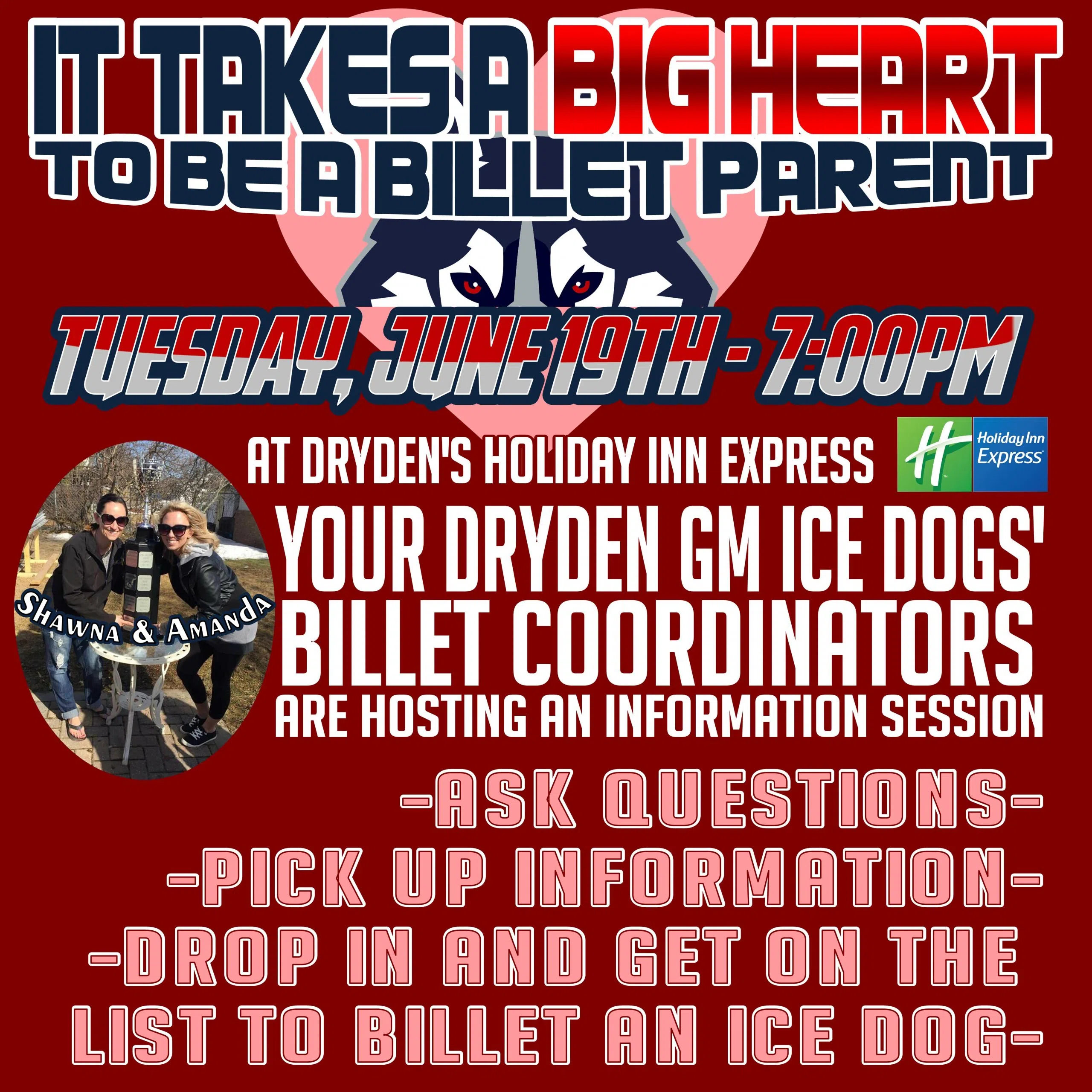 Ice Dogs Hosting Billet Family Information Session Tonight