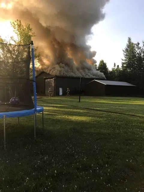 Large Garage Destroyed By Fire