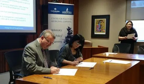 Con College Signs First Nation Protocol