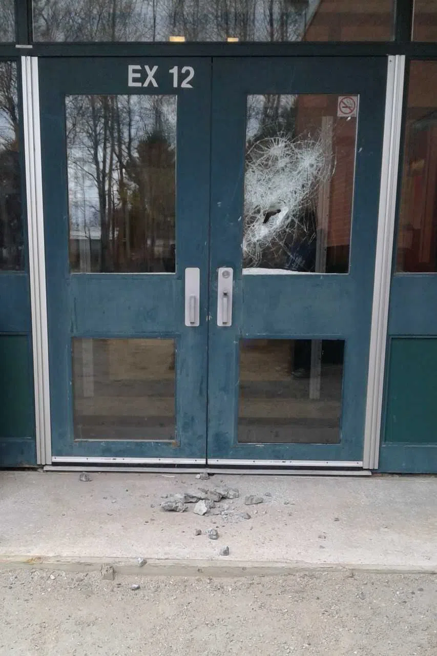 Vandals Strike Sioux Lookout School