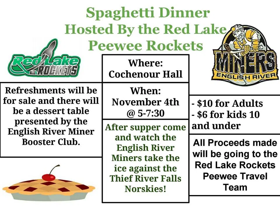 Red Lake Rockets Hosting Fundraising Dinner