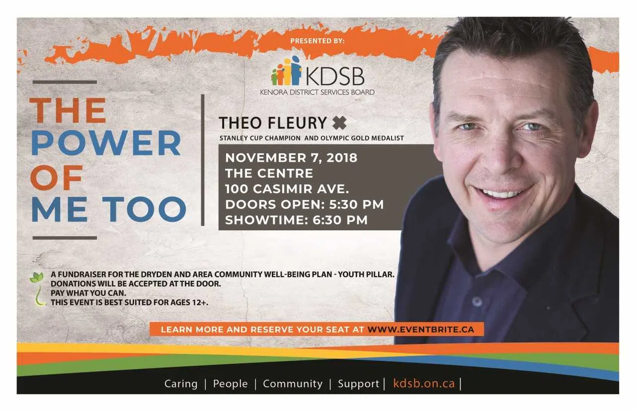 ***UPDATE EVENT SOLD OUT Theo Fleury Coming To Dryden