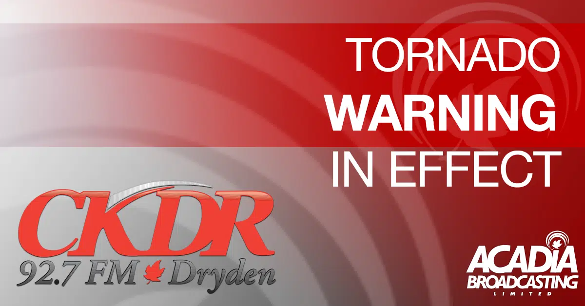 TORNADO WARNING ISSUED FOR SIOUX LOOKOUT AREA