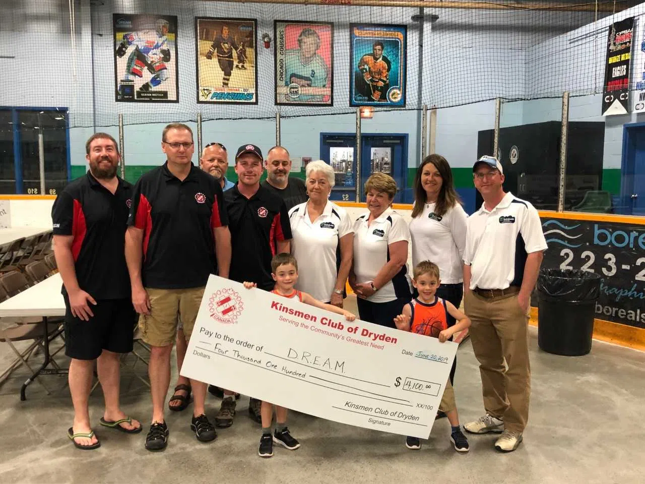 Dryden Kinsmen Makes $4,100 Donation To DREAM