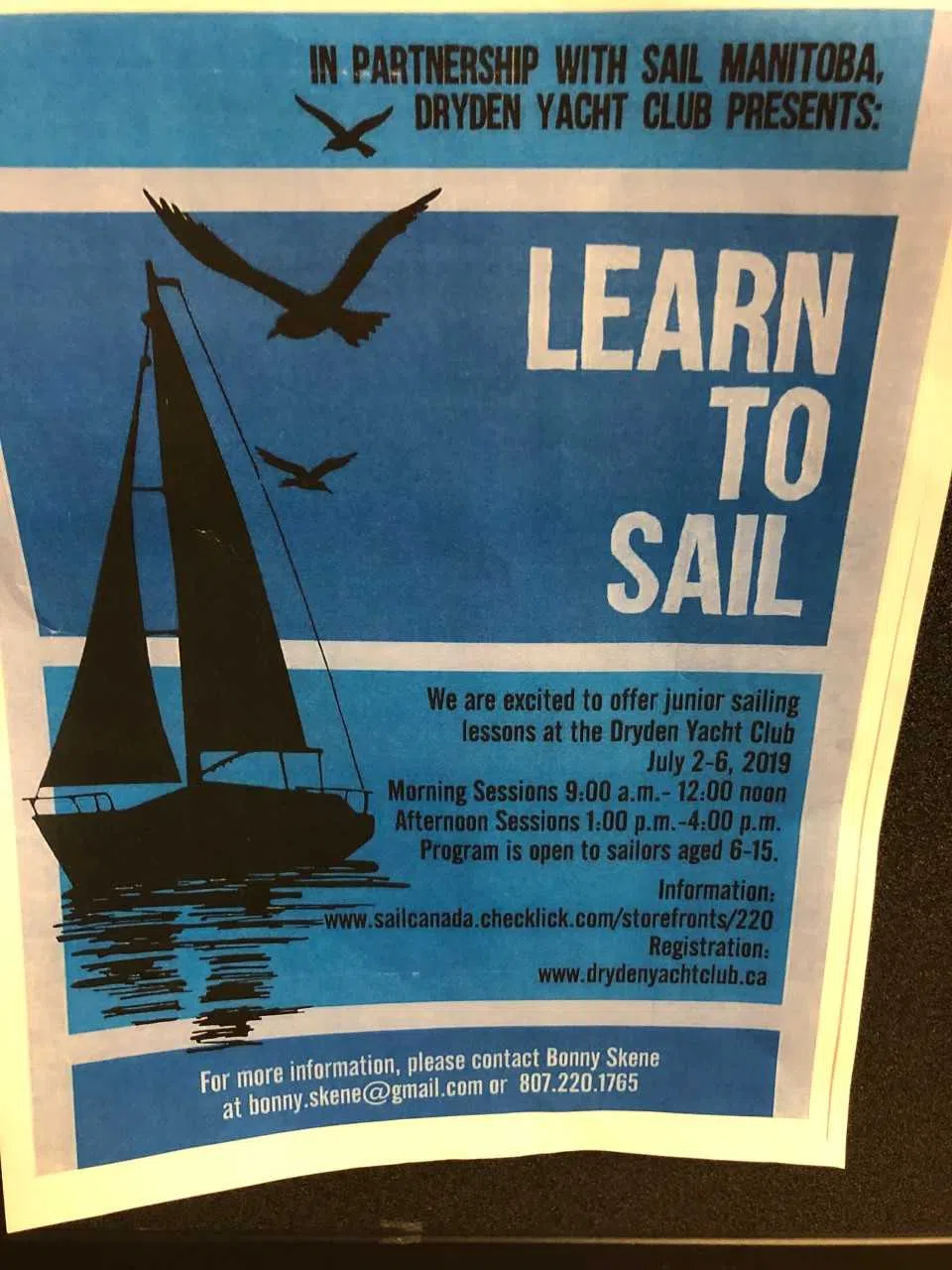 Learn To Sail With Dryden Yacht Club