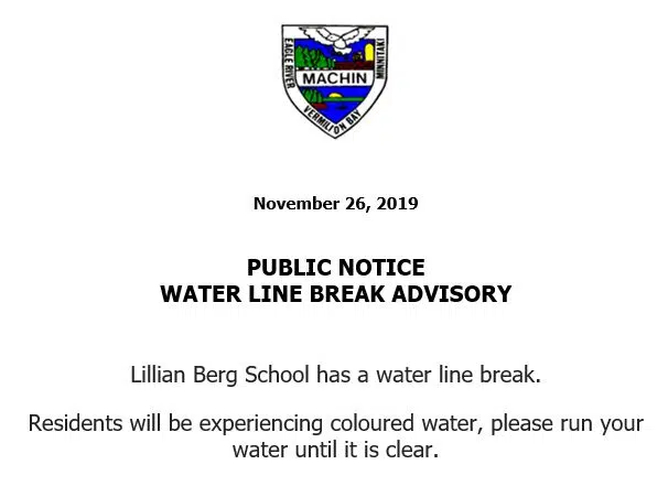 Water Line Repairs/Disruptions At Lillian Berg School