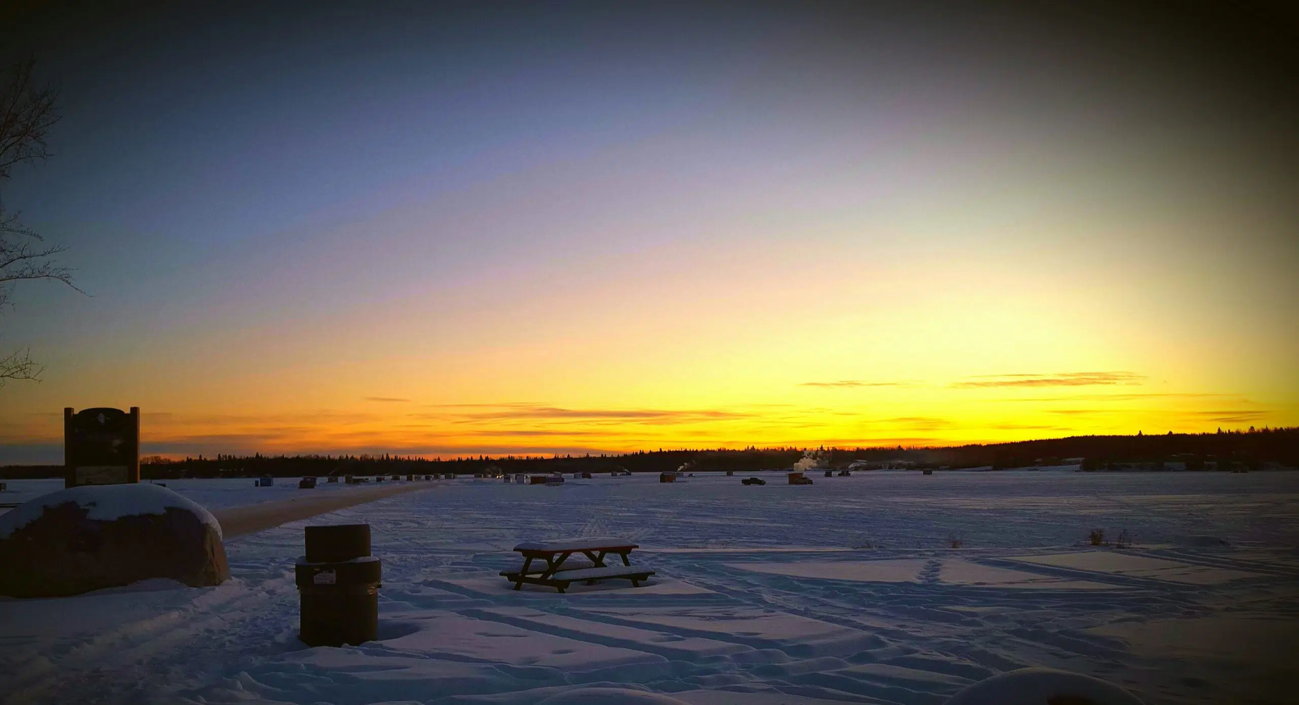 Ice Road Sunset 