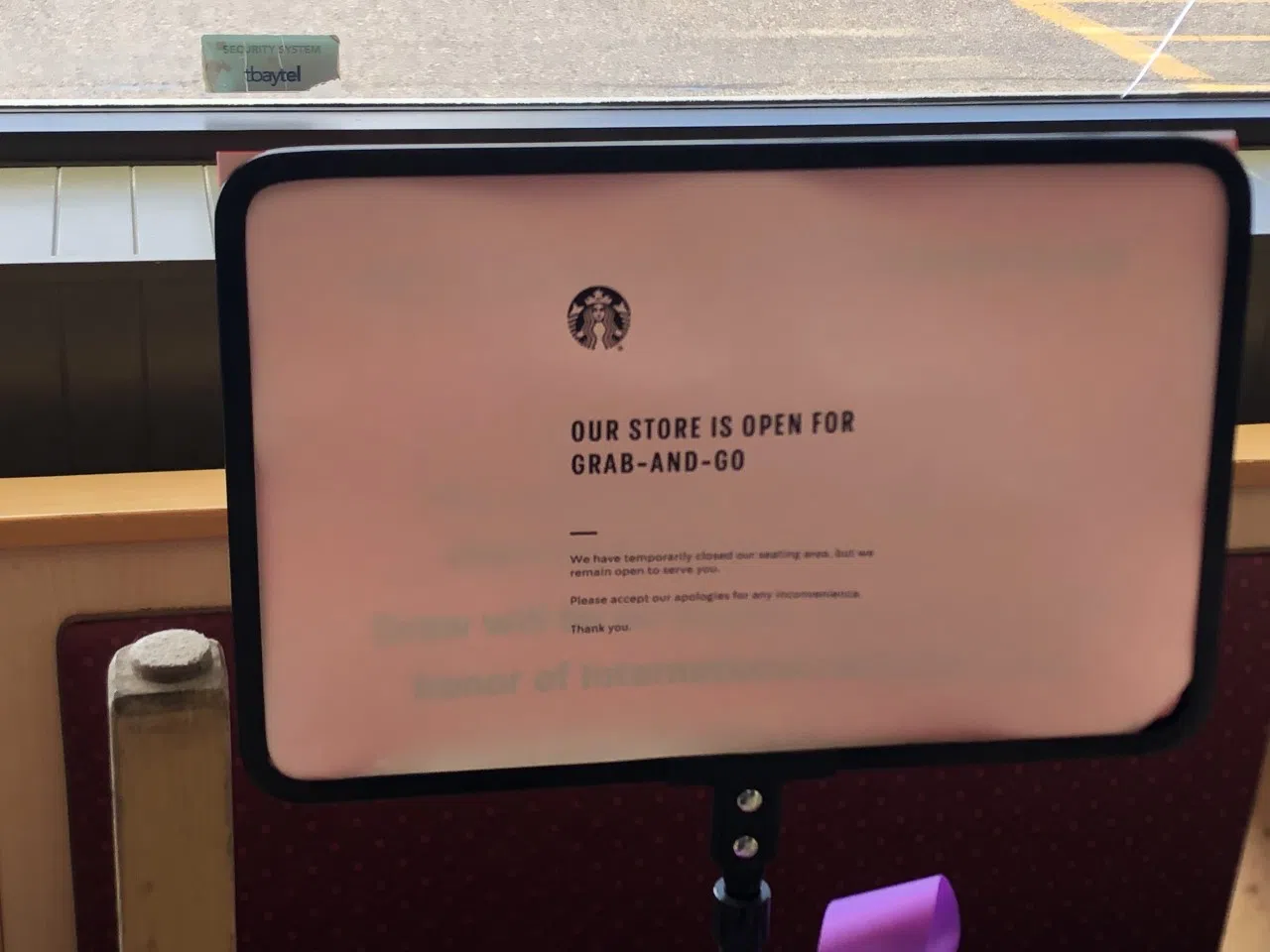 Starbucks Closes Seating Area