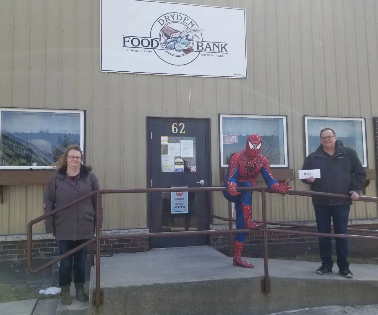 Web-Slinger And Community Helps Dryden Food Bank