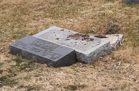 Damage At Dryden Cemetery