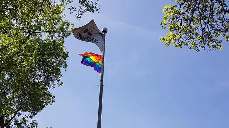 Flag Raised For Dryden Pride 2020