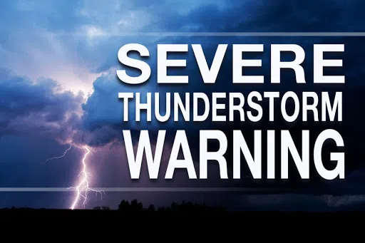 SEVERE THUNDERSTORM WARNING ISSUED