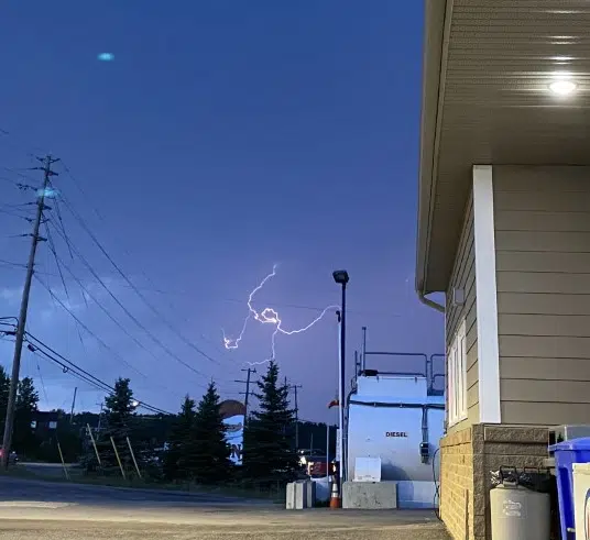 Lightning Dancer In Red Lake