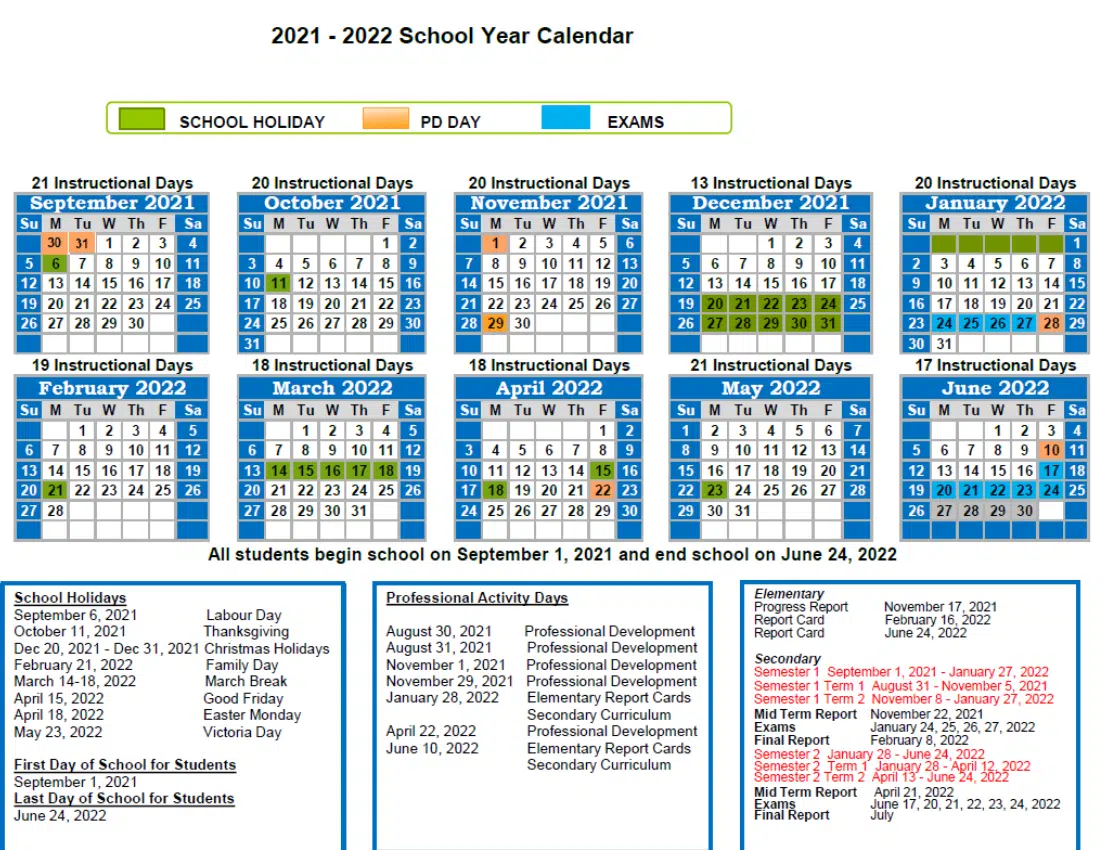 Survey Available  For New School Calendar