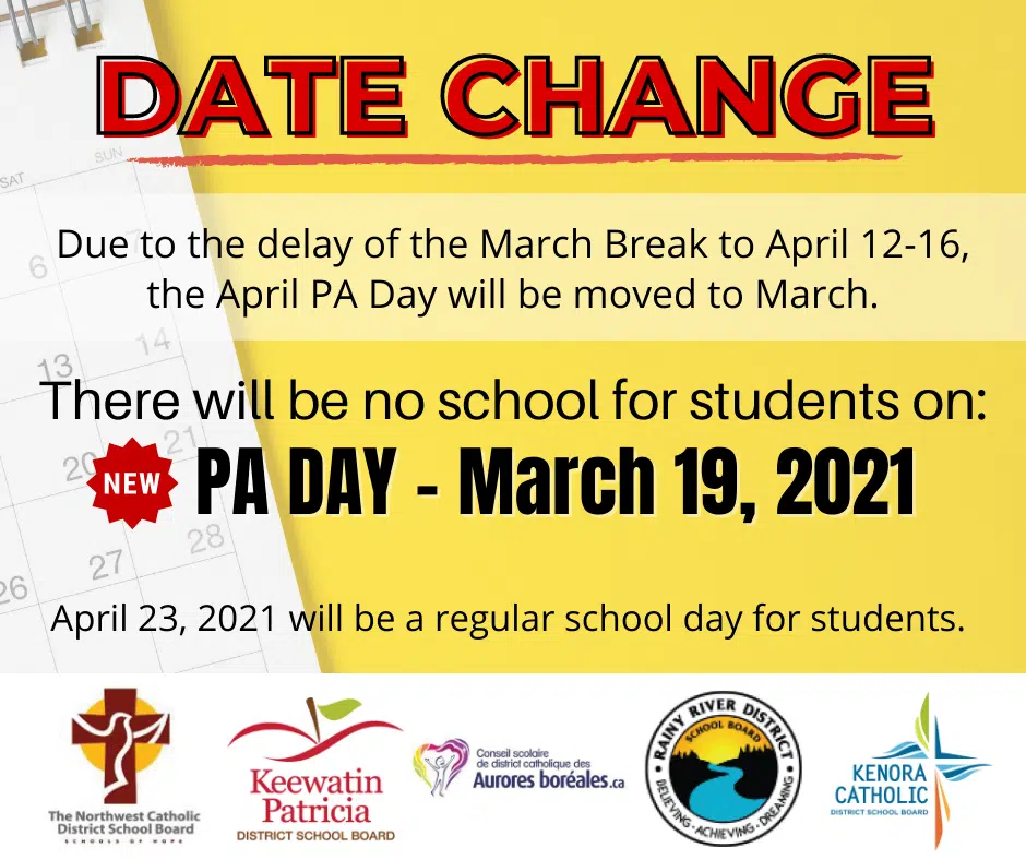 School Boards Change P.A Day To March