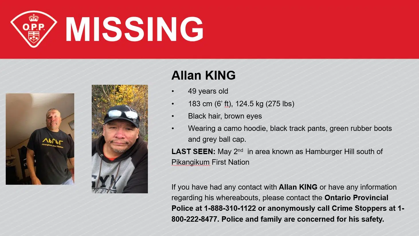 Missing Man In Pikangikum Area