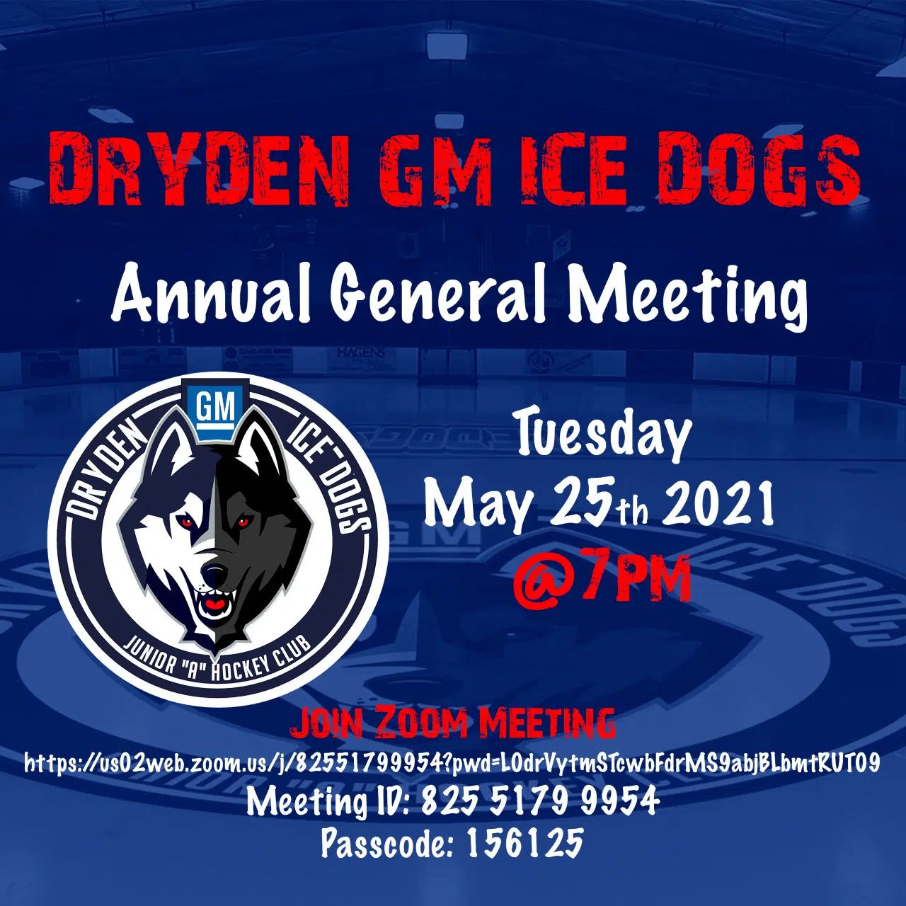 Ice Dogs Hosting AGM Tonight