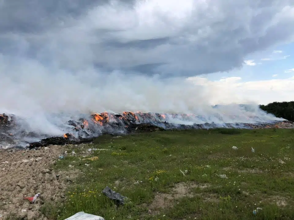 Fire At Dryden Landfill